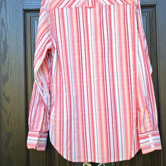 Guess Men's Pink Striped Casual Shirt Size L New No Tag - Picture 5 of 10